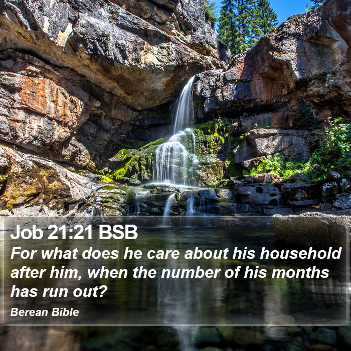 Job 21:21 BSB Bible Study