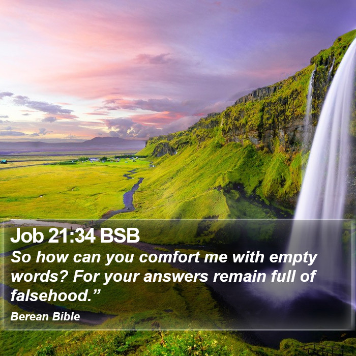 Job 21:34 BSB Bible Study