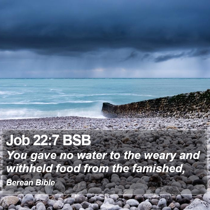 Job 22:7 BSB Bible Study