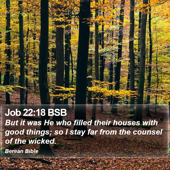 Job 22:18 BSB Bible Study