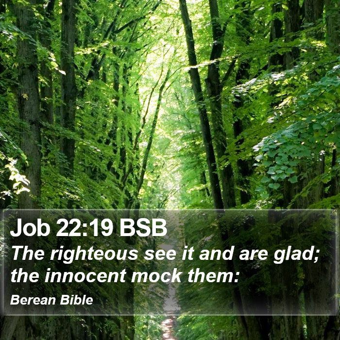 Job 22:19 BSB Bible Study