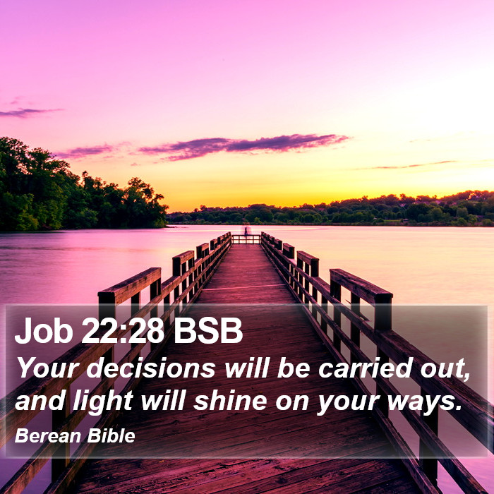 Job 22:28 BSB Bible Study