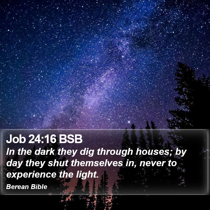 Job 24:16 BSB Bible Study