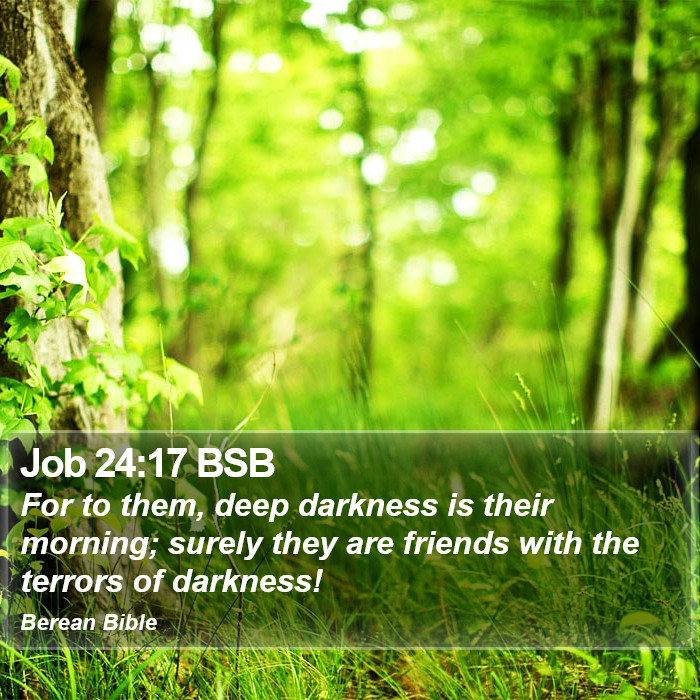 Job 24:17 BSB Bible Study