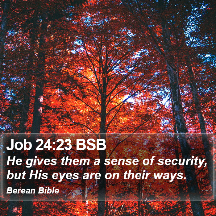 Job 24:23 BSB Bible Study