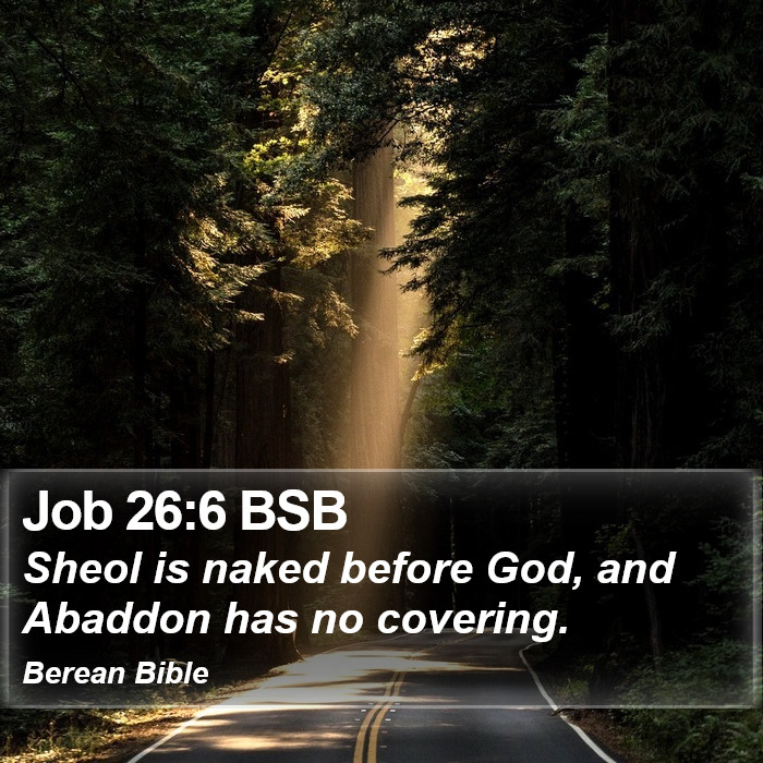 Job 26:6 BSB Bible Study