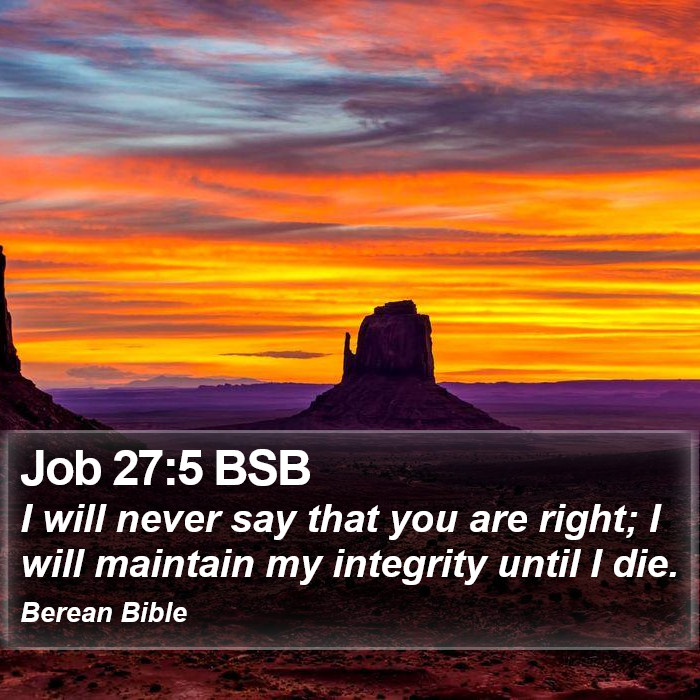 Job 27:5 BSB Bible Study