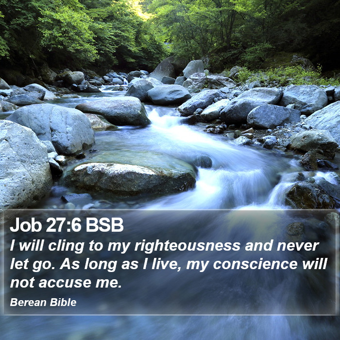 Job 27:6 BSB Bible Study