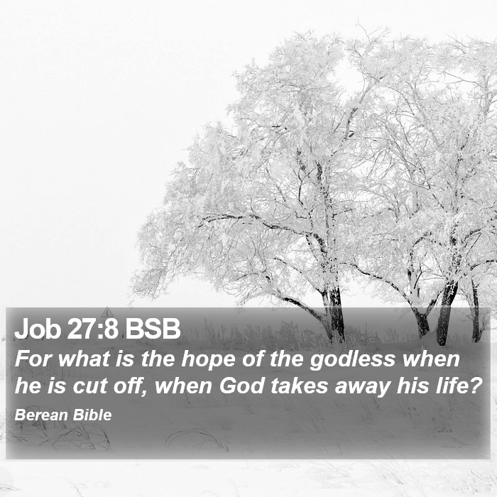 Job 27:8 BSB Bible Study