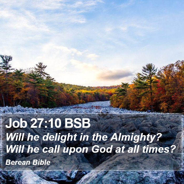 Job 27:10 BSB Bible Study