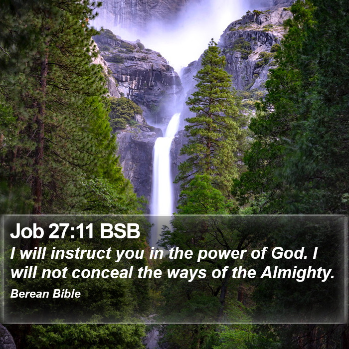 Job 27:11 BSB Bible Study