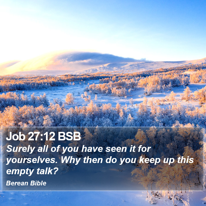 Job 27:12 BSB Bible Study