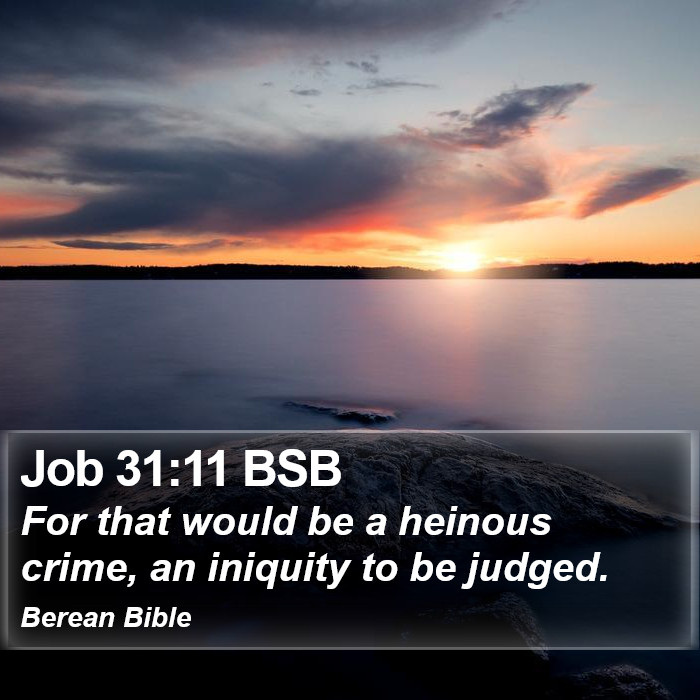 Job 31:11 BSB Bible Study