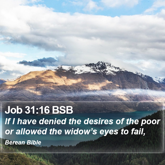 Job 31:16 BSB Bible Study