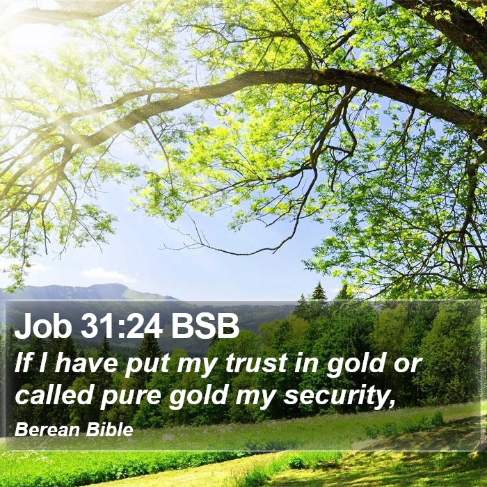 Job 31:24 BSB Bible Study