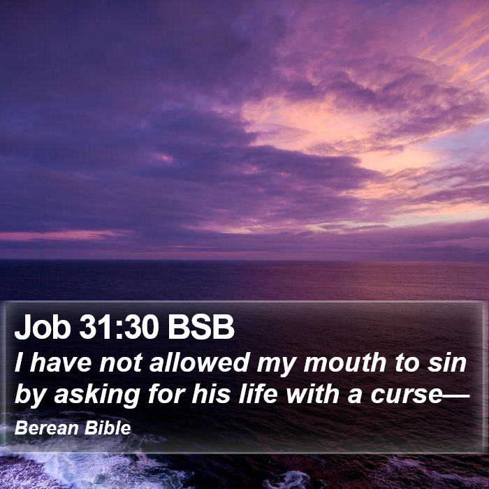 Job 31:30 BSB Bible Study