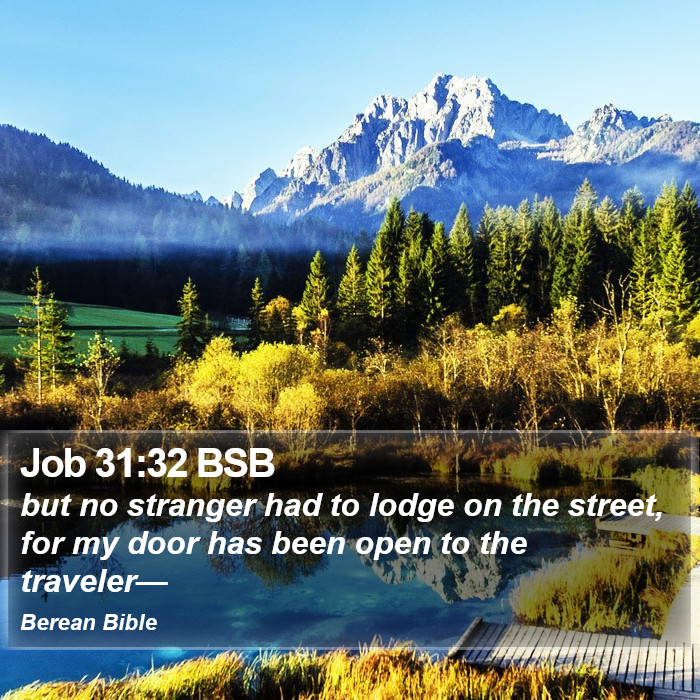 Job 31:32 BSB Bible Study