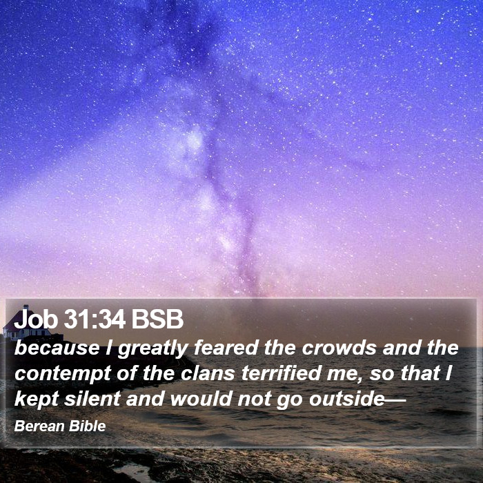 Job 31:34 BSB Bible Study