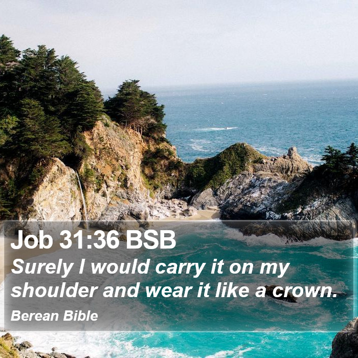 Job 31:36 BSB Bible Study