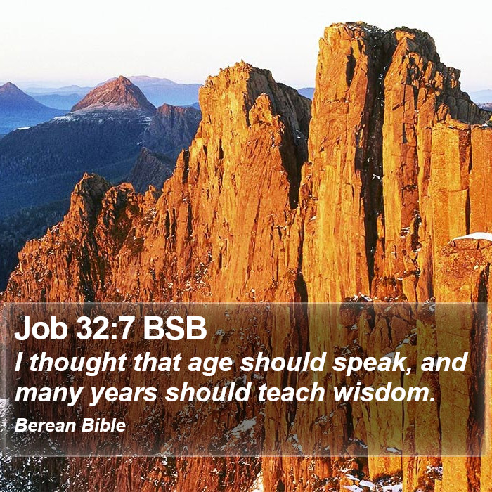 Job 32:7 BSB Bible Study