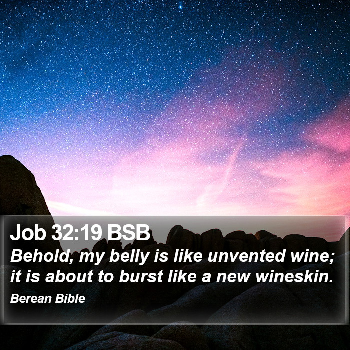 Job 32:19 BSB Bible Study