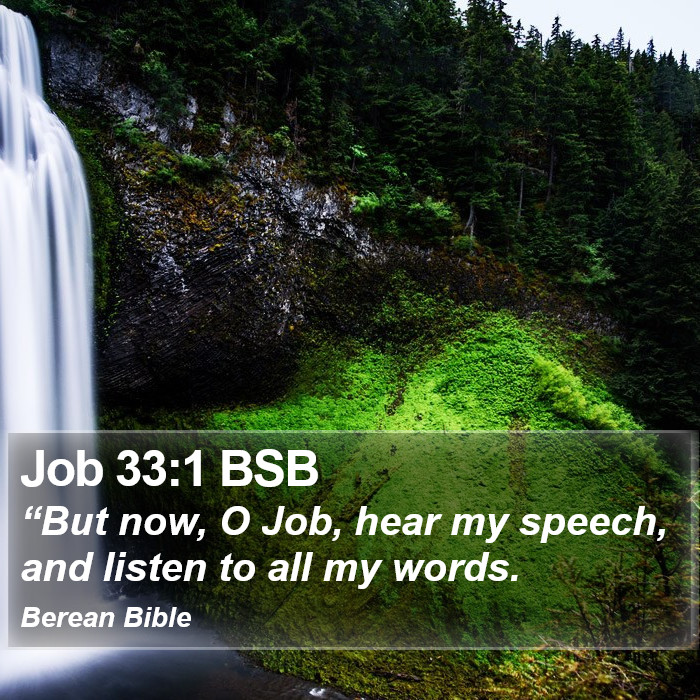 Job 33:1 BSB Bible Study