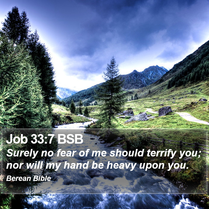 Job 33:7 BSB Bible Study