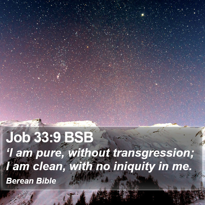 Job 33:9 BSB Bible Study