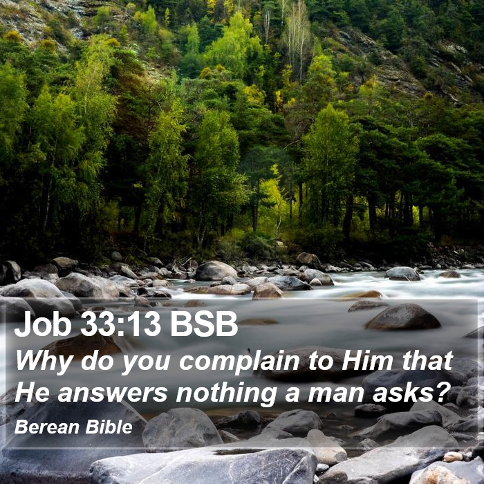 Job 33:13 BSB Bible Study