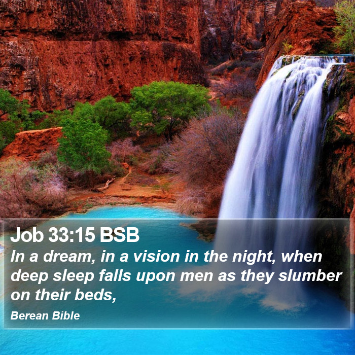 Job 33:15 BSB Bible Study