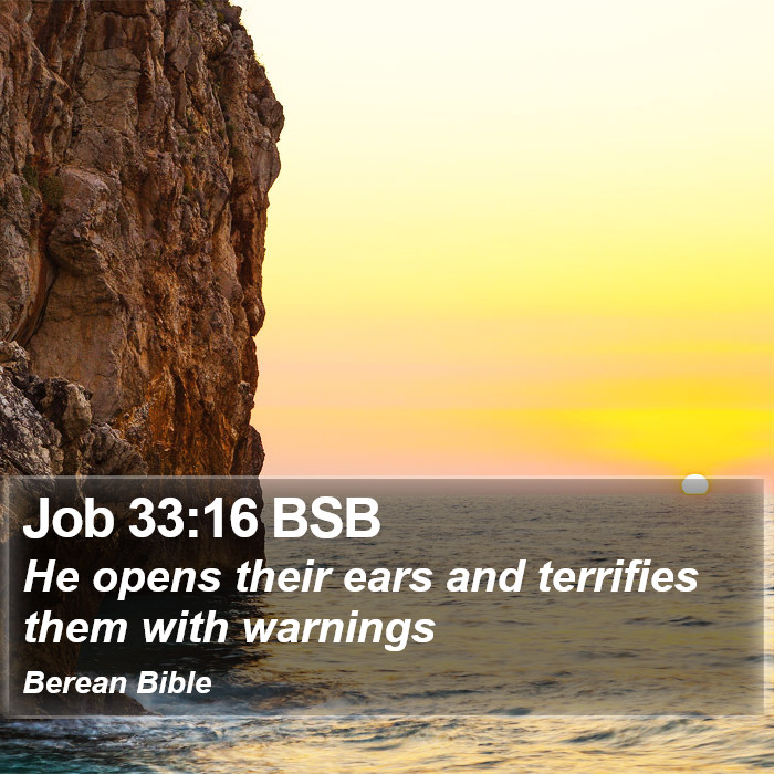 Job 33:16 BSB Bible Study