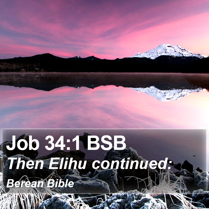 Job 34:1 BSB Bible Study