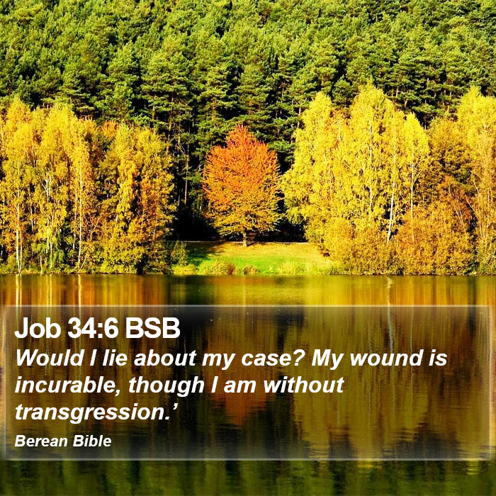 Job 34:6 BSB Bible Study