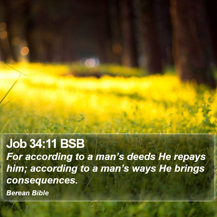 Job 34:11 BSB Bible Study