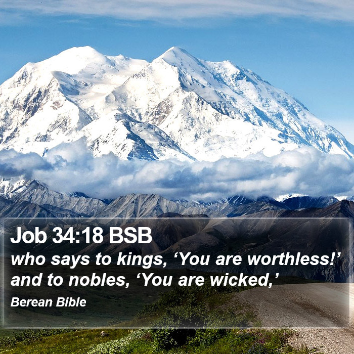 Job 34:18 BSB Bible Study