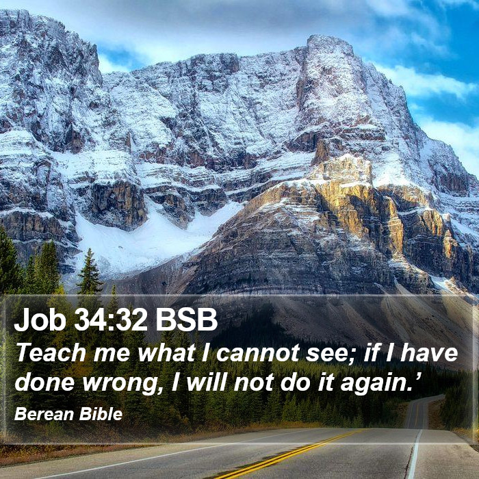 Job 34:32 BSB Bible Study