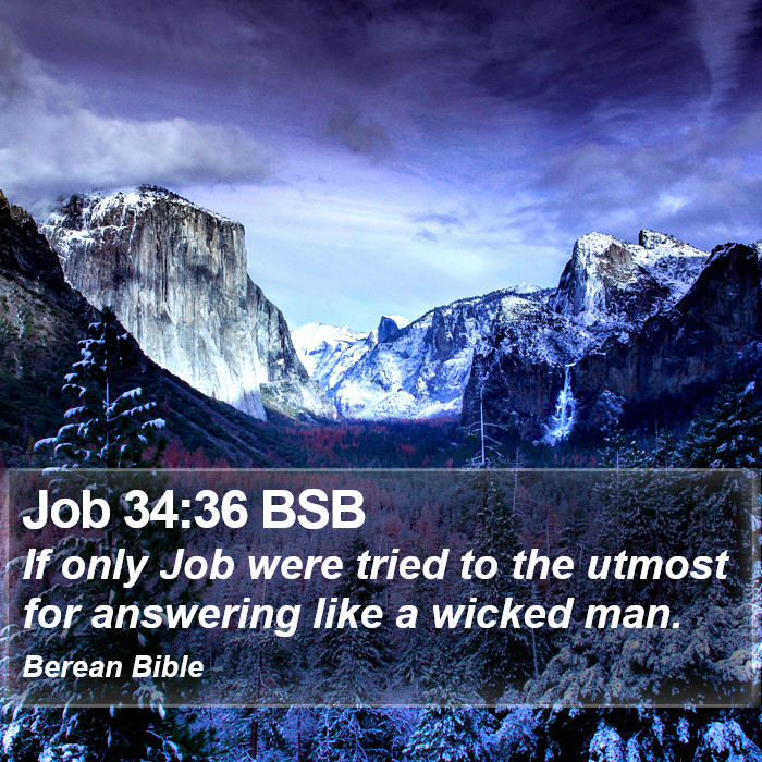 Job 34:36 BSB Bible Study