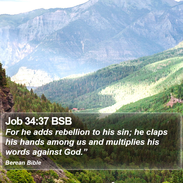 Job 34:37 BSB Bible Study