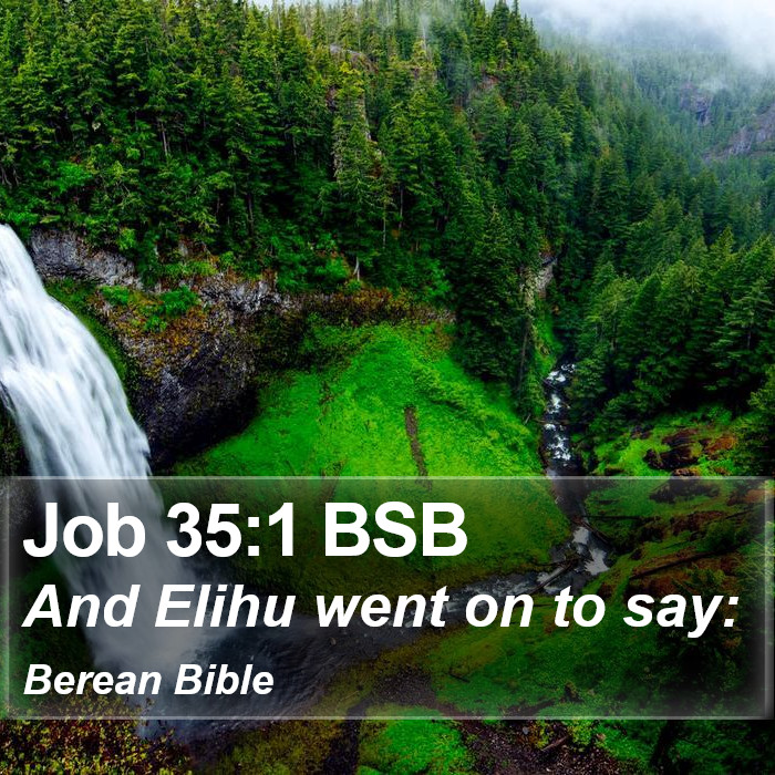 Job 35:1 BSB Bible Study