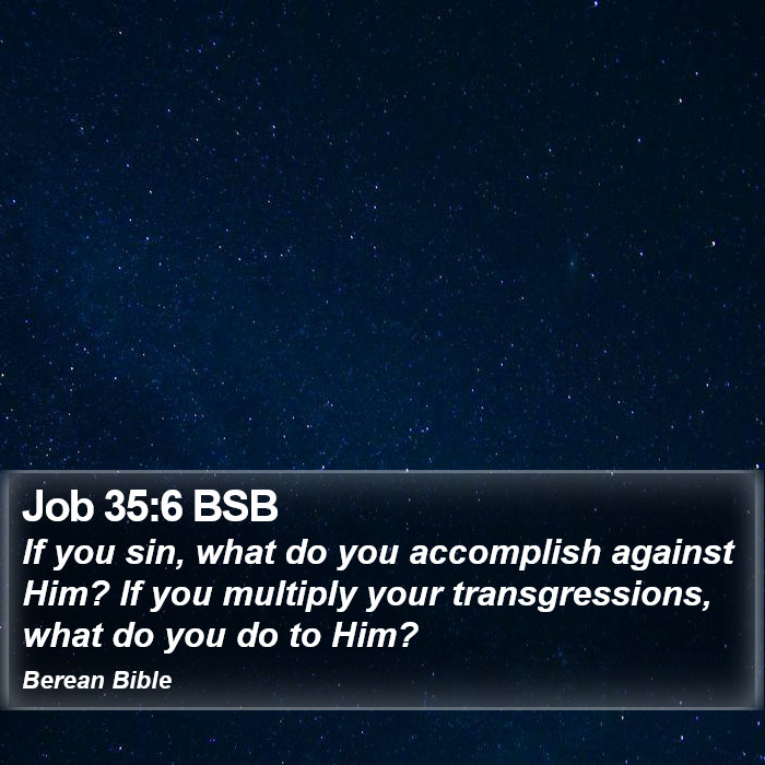 Job 35:6 BSB Bible Study