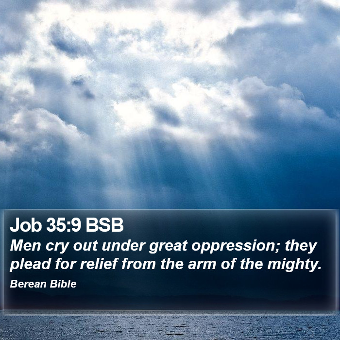 Job 35:9 BSB Bible Study