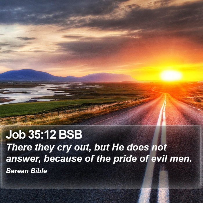 Job 35:12 BSB Bible Study