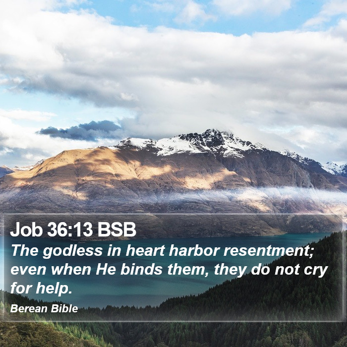 Job 36:13 BSB Bible Study