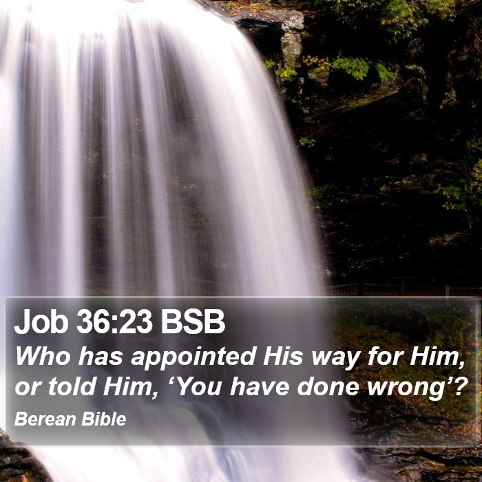 Job 36:23 BSB Bible Study