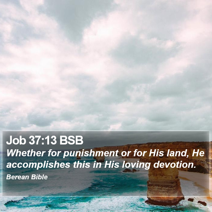 Job 37:13 BSB Bible Study