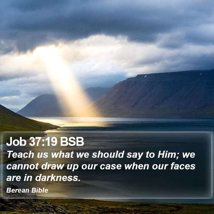 Job 37:19 BSB Bible Study