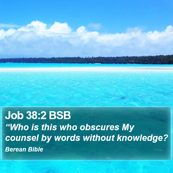 Job 38:2 BSB Bible Study