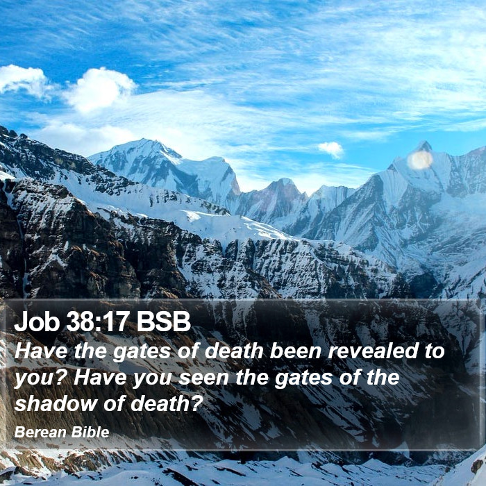 Job 38:17 BSB Bible Study