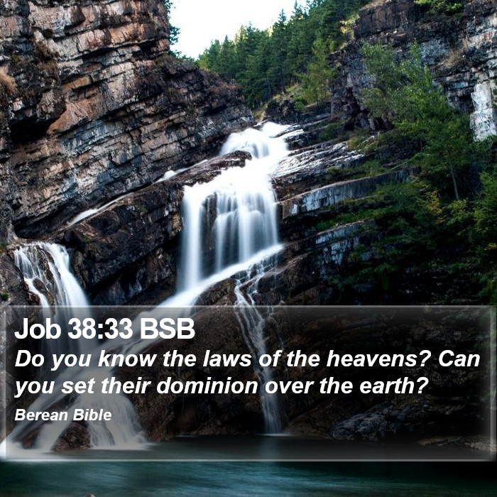 Job 38:33 BSB Bible Study