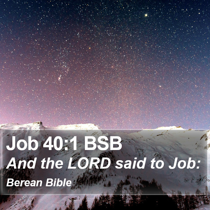 Job 40:1 BSB Bible Study